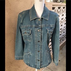 J Jill snap button jean jacket